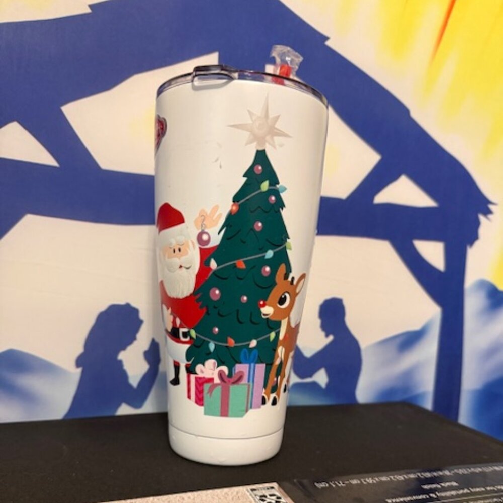 BRAND NEW : Rudolph The Red Nosed Reindeer Metal Tumbler
